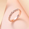 TJC Crossover Ring for Women in 18K Rose Gold Plated