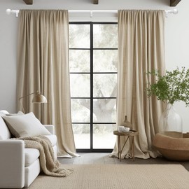 Curtain Rods for Windows 48 to 84 Inch, White 1 Inch Decorative Window Treatment Rods, Adjustable Heavy Duty Modern Drapery Rod, Easy Install Extendable Metal Curtain Pole with Round Finials