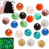 Courage Marbles, 20 Pieces 16 mm Glass Balls Glow in