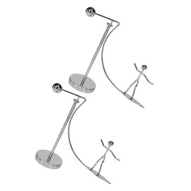 2pcs Office Metal Ornament Toys Decor Tumblers Tumbler for Toy Balance Desktop Ornament Office Ornament Surfing Balance Toy Stainless Steel Mini Man