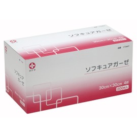 White Cross, Made in Japan, Non-woven Gauze, Soft Cure Gauze, 11.8 x 11.8 inches (30 x 30 cm), 200 Pieces, General Medical Device