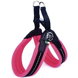 TRE PONTI Fibbia Soft Mesh Cushioned Breathable Harness for Dogs (Small Dogs) Size 1 Pink