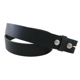 Stonestreet Leather Matte Black Belt Blank With Snaps, Buffalo Leather Belt Strip 50" - 60" Length, 8-10 oz West Tan Buffalo Belt Strap (1", Antique Copper)