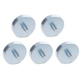 Ganter Normelemente | Holding Magnets with External Thread - GN 50.3-HF-13-M3 | Hard Ferrite | Pack of 5