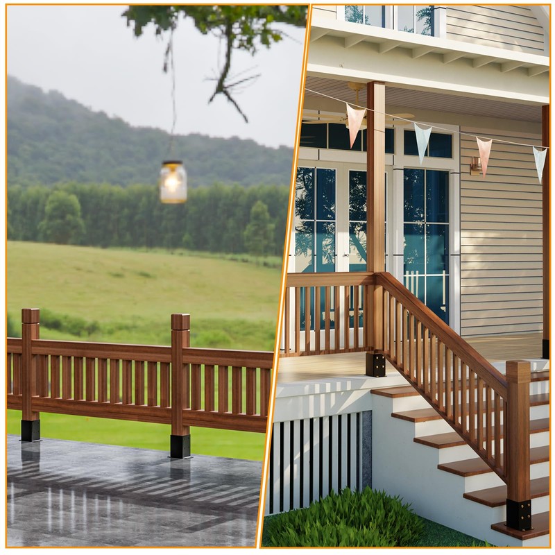 6x6 Post Base 2PCS, Inner Size 5.6x5.6 Inch Fence Post