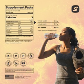 Keto Chow SALTT Electrolytes Powder Flavored Drink Mix - Endless Summer - 90 Hydration Packets - Magnesium, Potassium, Sodium, Trace Minerals - Zero Sugar & Gluten Free - 3 Packs of 30