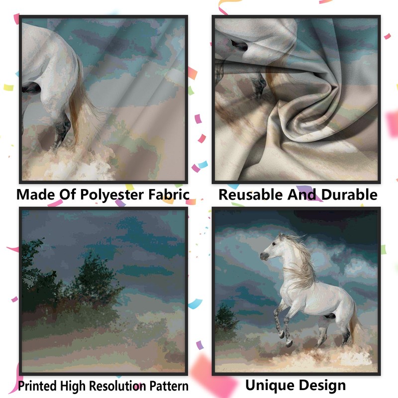 White Horse Birthday Party Banner White Horse Themed the Dust