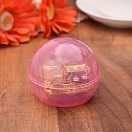 YouTang(TM) Ball-Shaped Creative Transparent Acrylic 18-Note Wind-up Musical Box,Musical Toys,Tune:Amazing Grace,Pink