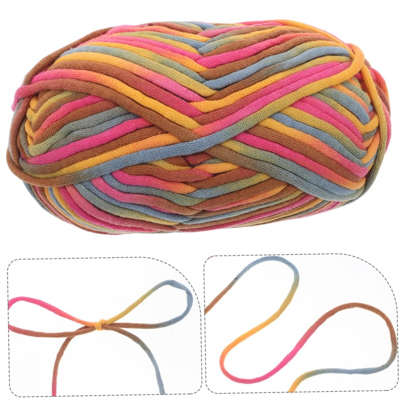 STOBOK Rainbow Yarn Crochet Accessories for Beginners Thick Chenille Yarn