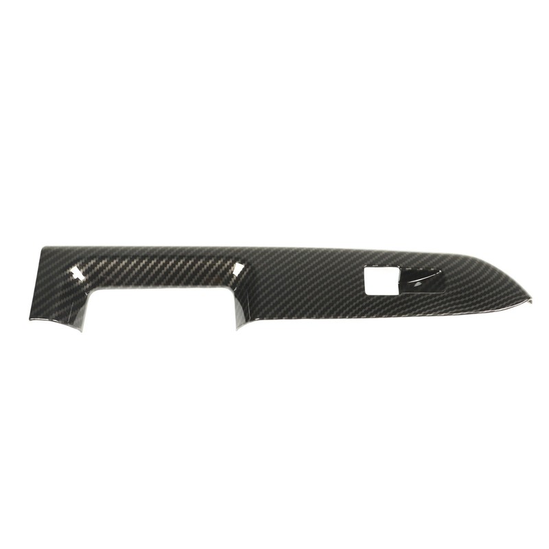 4 Pcs Door Window Control Panel Cover Carbon Fiber Style