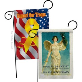 Share The Victory Garden Flag - Pack Armed Forces Military Service All Branches Support Honor United State American Veteran Our Troops - House Banner Small Yard Gift Double-Sided 13 X 18.5