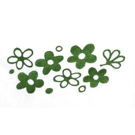 Embroidered Flour Sack Towel - Vintage Pyrex Pattern - Spring Blossom - 26 inch x 26 inch - Kitchen Dish Towel - Handmade by Green Acorn Kitchen