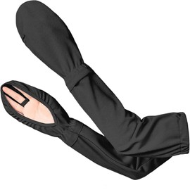 harukita Arm Cover, Back of Hand Cover, Sun Protection, Women's, UV Protection, Finger Cover, For Summer, Breathable, Bicycle, Climbing, Running, Black