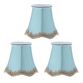3Pcs Fabric Lampshade ClipType Modern European Style E14 Lamp Cover for Home Hotel KTV Green