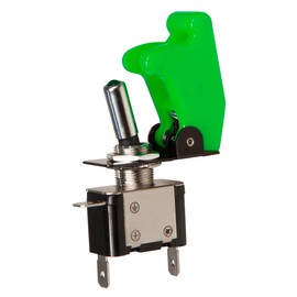MC POWER - Kill Switch with Protective Cap and LED | 12 V, 20 A, Green