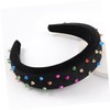 Healvian Wide Acrylic Rivet Sponge Headband for Women Comfortable Workout