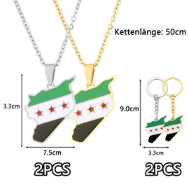 Pack of 2 Syria Syria Chain Flag Syria, 2 Pieces Syria Keyring Syria Flag Chain Syria Flag Green Chain Syria Flag Chain Syria Necklace Syria Flag Bracelet, Free Syria Chain, Synthesis, Synthesis