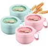 Maxdot 4 Pcs Microwave Ramen Bowl Microwavable Instant Soup Cups