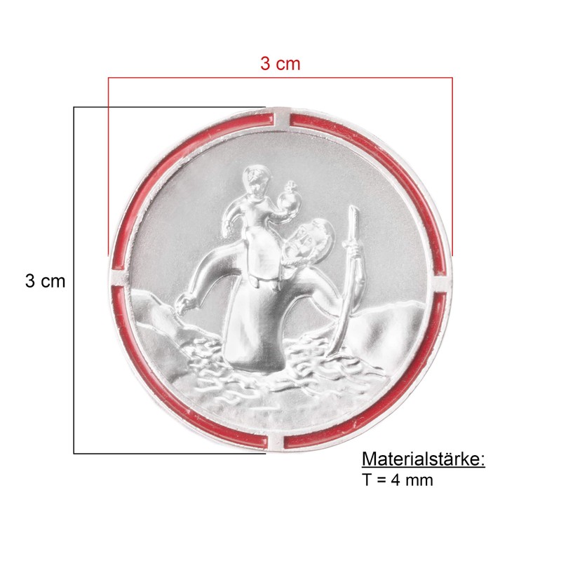 Christopher Car Medal Patron Saint of Travellers with Magnet and