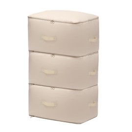 3 PCS Ultra Space Saving Self Compression Organizer, 2025 NEW Comforter Storage Bags, Heavy Duty Moving Bags, Washable Compression Bags for Storage Comforter Blanket, Clothes,Closet, Bedding