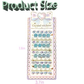 745PCS Gems StickersCute Mini Self Adhesive Rhinestone Jewel Flower Acrylic Gems DIY Craft Decorative Diamond Stickers Assorted Shapes Small 3D Jewels Rhinestones Gem Stickers Crafts for Kids 5 Sheets