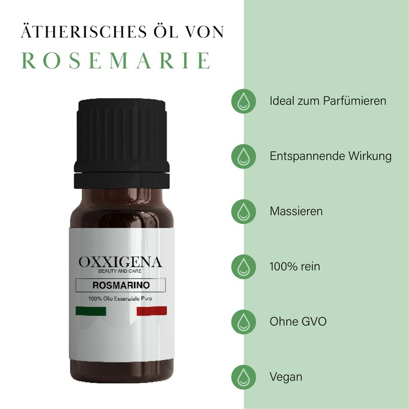 Oxxigena - Rosemary Essential Oil - 10ml - Made in