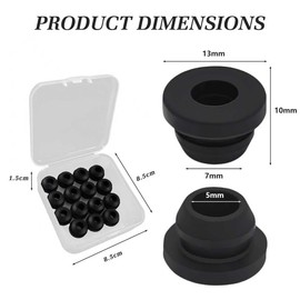 Pack of 36 Rubber Grommet Guides, Gas Stove Caravan Rubber Feet, Pot Carrier Rubber, Rust Rubber Feet, Rubber Grommets for Motorhome Cookers, Compatible with Dometic, Smev and Thetford 5 mm Poles