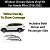 ClearSurface Fits Honda Pilot 2016 - 2022 Window Chrome Delete