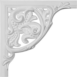 Ekena Millwork PML11X11KP Kepler Corner (matches moulding PML01X01KP) Panel Moulding, 11"W x 11"H x 1"P, Primed