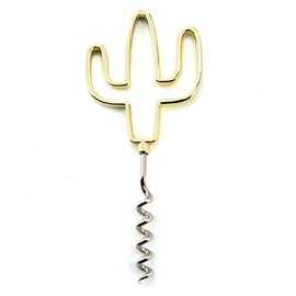 Running Running Decora Accesorios cromados Sacacorchos Cactus dorado,
