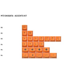 DROP MT3 Skiidata Keycap Set, ABS Hi-Profile, Doubleshot Legends, Cherry MX Style Novelty Set for use with Mechanical Keyboards (Accent Kit)