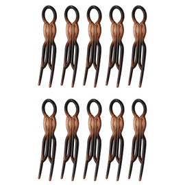 Pack of 10 Bobby Pins, Hair Pin Plastic Material, Hairpin, Hair Pin Firm and Not Easy to Fall Off, Suitable for Women, Girls to Fix the Hairstyle, Colour Brown