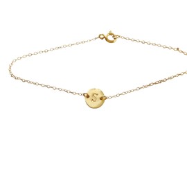 Initial Disk Anklet 14k Gold Filled Anklet