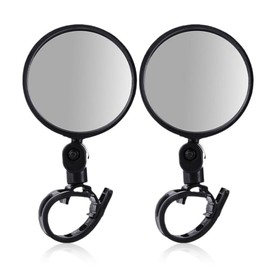 OUDQFCJ Bicycle Mirrors 360° Rotatable & Foldable for Handlebars 15-35 mm E-Bike Road Bike Mountain Bike Pack of 2