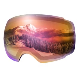 OutdoorMaster Ski Goggles PRO Replacement Lens - 20+ Choices (VLT 45% Fuchsia Lens)