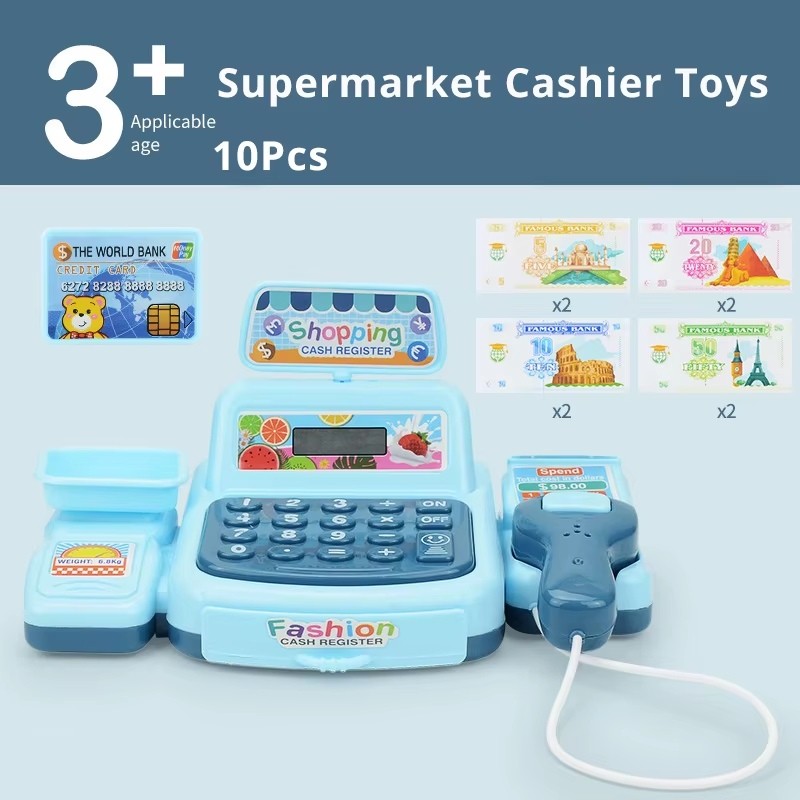 Kids Pretend Play Cash Register for Grocery Store Role Play