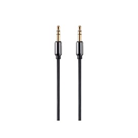 Monoprice Auxiliary Audio Cable - 3.5mm TRS, Gold Plated, 15 Feet, Black - Onyx Series