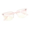 PASTL Blue Light Blocking Glasses Square Pink Clear Transparent Ombré