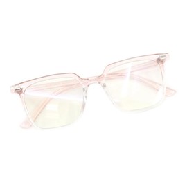 PASTL Blue Light Blocking Glasses Square Pink Clear Transparent Ombré Colors UV400