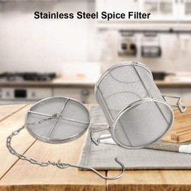 Filter, Stainless Steel Wire Mesh Design Tea Strainer Soup Seasonings Seperation Basket Filter for Home Kitchen
