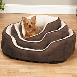 Slumber Pet™ ThermaPet™ Thermal Bolster Beds—Innovative and Comfortable Beds for Dogs and Cats Designed to Keep Pets Warm Using Their Own Body Heat, Not Electricity