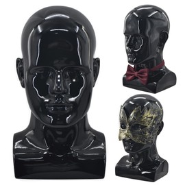 Male Mannequin Head Professional Manikin Head for Display Wigs Hats Headphone Mask Sunglasses Jewelry and Scravat Display Stand