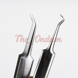 The Ondam fine work tweezers beauty tweezers tweezers beauty tweezers Beauty tweezers L-shaped 4ea