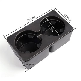 G-PLUS Floor Mounted Console Dual Cup Holder Insert Compatible with Silverado 2007-2013 /Sierra / 2007-2014 Suburban/Yukon/Tahoe Center Console Beverage Drink Insert Replacement 19154712