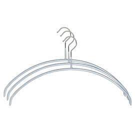 MAWA 110559 Non-Slip Mawa Hangers, Human Hangers, Set of 3, Silver