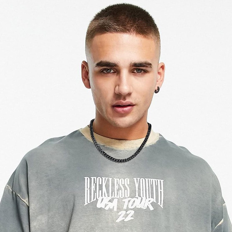 FindChic Women Chunky Black Choker Curb Chain Necklace Thick 7MM