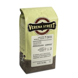 Verena Street Verena Street, 2 Pound Flavored Ground Coffee, Mississippi Grogg, Medium Roast, Rainforest Alliance Certified Arabica Coffee