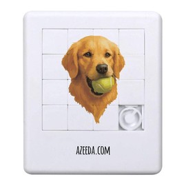 Azeeda 'Golden Retriever Dog With A Tennis Ball' Sliding Puzzle (PZ00039244)