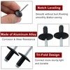 Zorveiio 60 Pcs 3/16" x 1/2" Large Flange Aluminum Blind