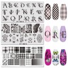 LoveOurHome Nail Stamping Plate Kit Letter Butterfly Lace Geometry Floral
